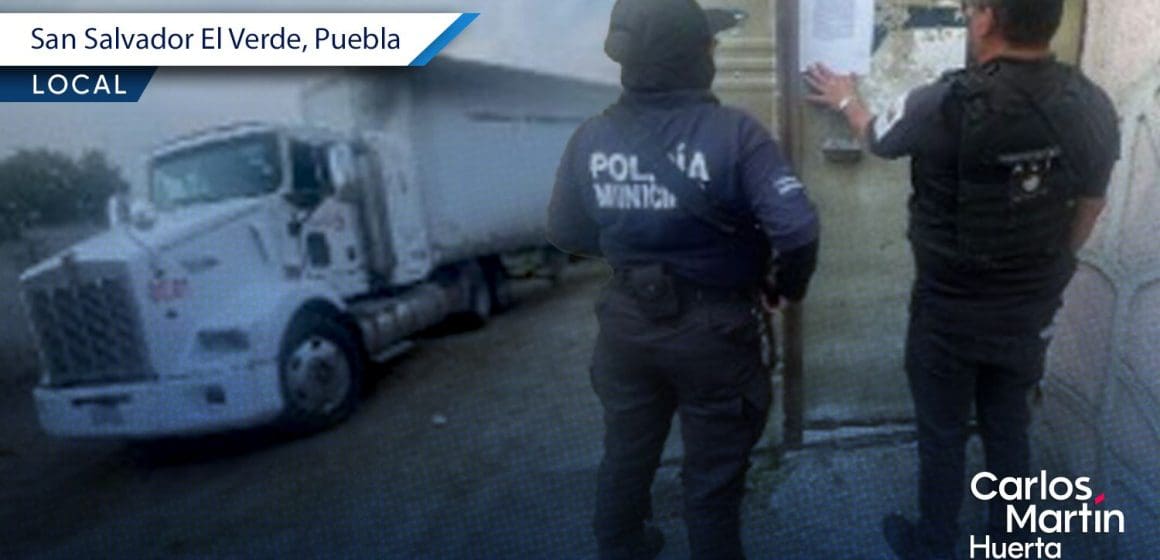 Recupera FGE camión robado y mercancía tras cateo en San Salvador El Verde