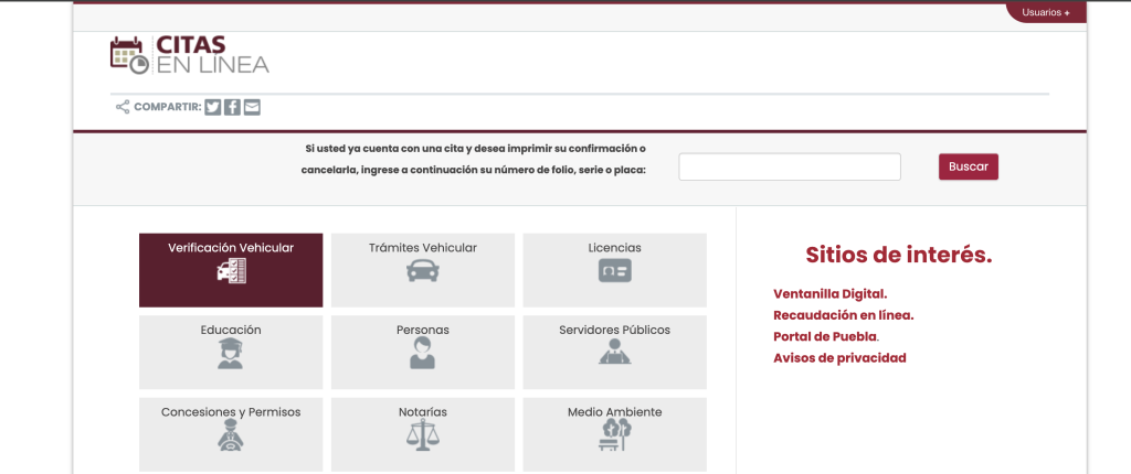 Restablece Secretaría de Medio Ambiente sistema de citas para Verificación Vehicular 1 Citas para Verificacion vehicular en Puebla