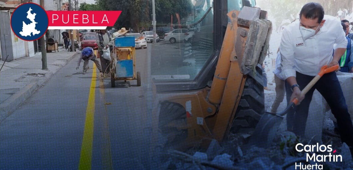 Dan mantenimiento a vialidades en Puebla: Rehabilitan ciclopistas y puentes