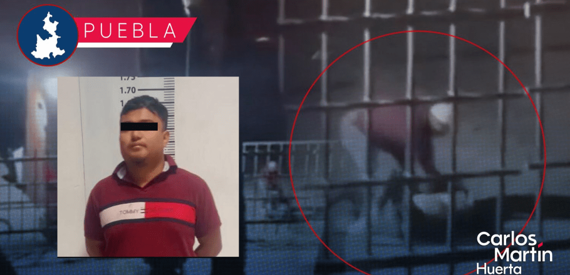 Detienen a sujeto por brutal golpiza a su pareja a las afueras de fraccionamiento de Lomas de Angelópolis