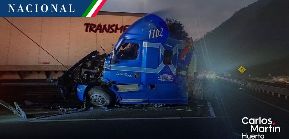 Fuerte accidente entre tráileres provoca cierre parcial en autopista Puebla-Orizaba