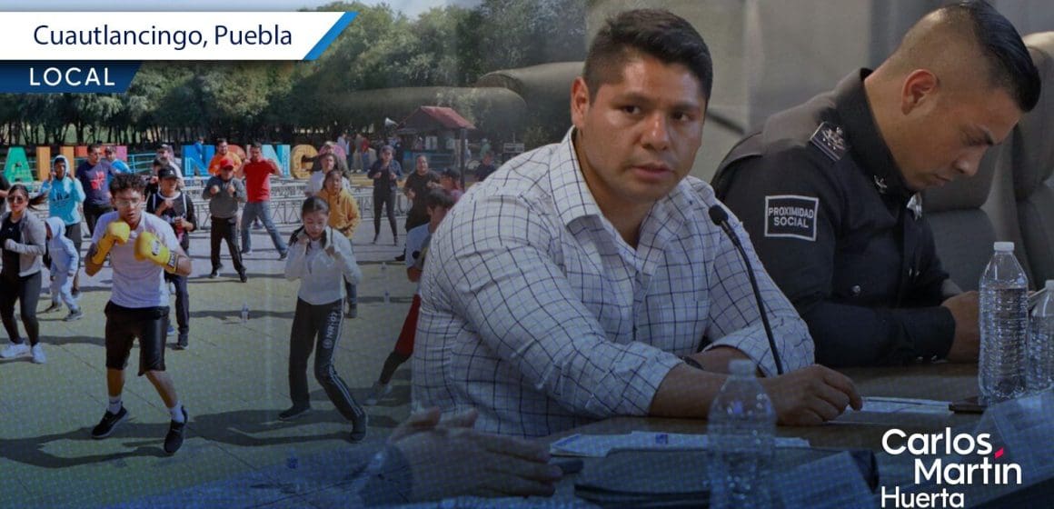Omar Muñoz anuncia reducción del 3% en delitos y proyectos educativos para Cuautlancingo
