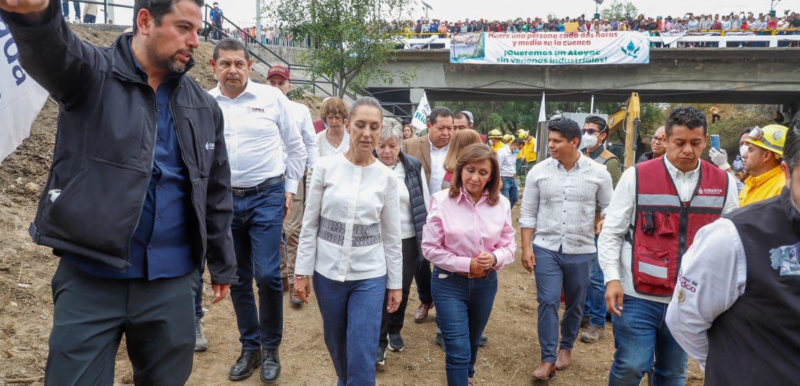 Omar Muñoz presente en la gira del proyecto de saneamiento del Río Atoyac