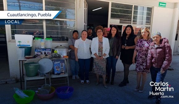 SMDIF Cuautlancingo comedores Tere Alfaro fortalece comedores escolares en Cuautlancingo con entrega de utensilios