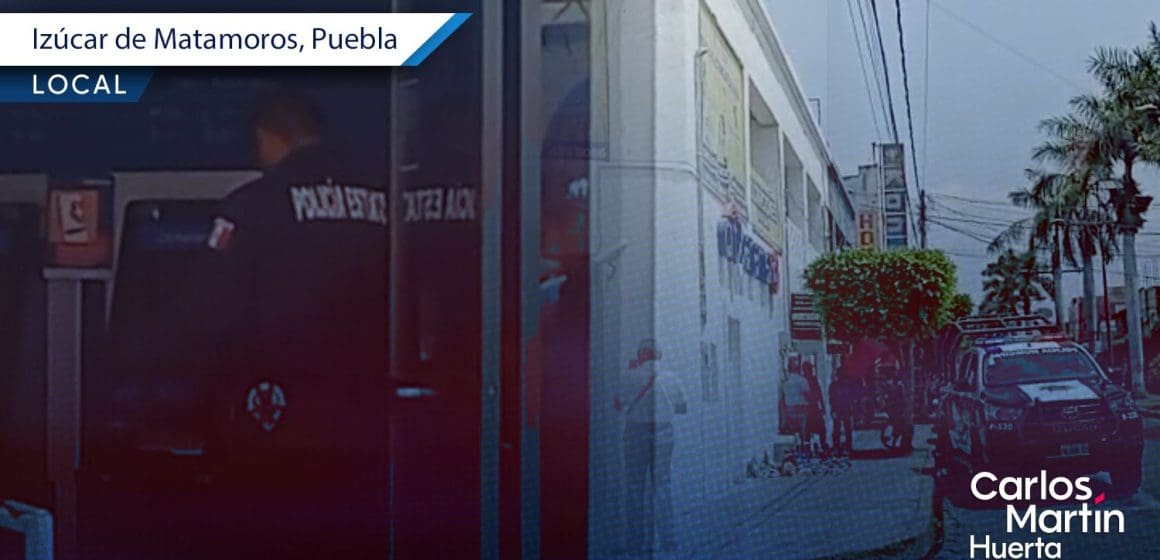 Violento asalto a Banamex en Izúcar de Matamoros deja 2 heridos de bala