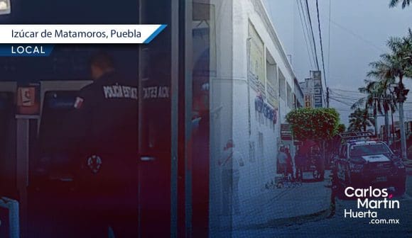Violento asalto a Banamex en Izúcar de Matamoros deja 2 heridos de bala