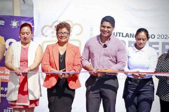 Omar Muñoz inaugura el primer “Arco Naranja” en Cuautlancingo para proteger a mujeres contra violencia de género