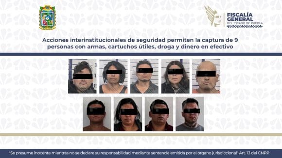 Operativo en Lomas de Angelópolis y Cuautlancingo deja nueve detenidos