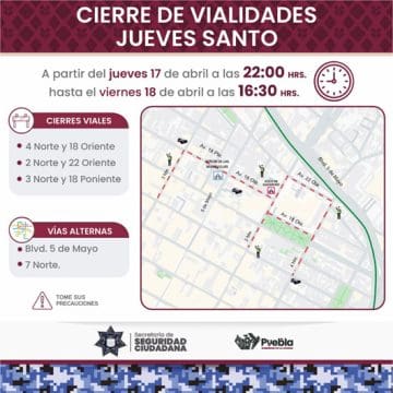 ¡Atención conductores en Puebla! cierres viales en San José por actividades religiosos