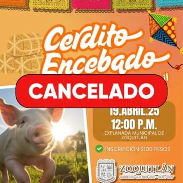 Evento “Cerdito Encebado” en Zoquitlán cancelado por maltrato animal