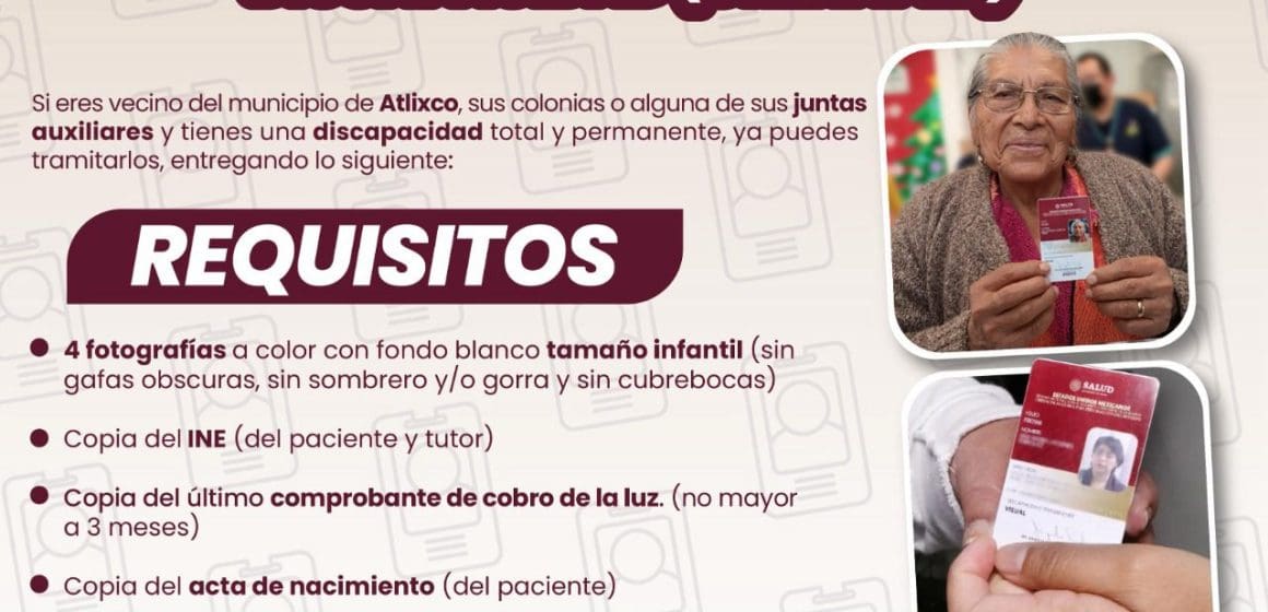 DIF de Atlixco facilita trámites esenciales para personas con discapacidad