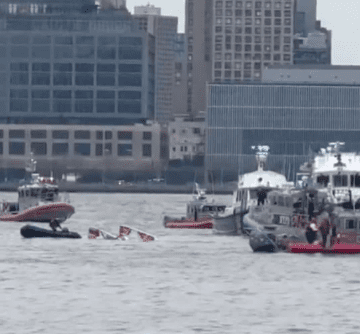 Helicóptero se desploma en el río Hudson en Nueva York