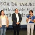Entrega rectora Lilia Cedillo tarjetas de la Beca Universal de Educación Media Superior “Benito Juárez”