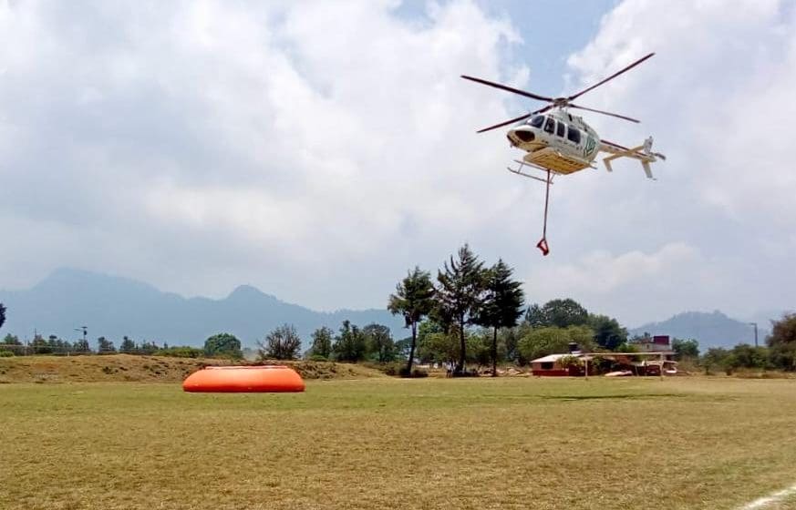 Jilotzingo: Incendio controlado al 80% bajo supervisión aérea en Puebla