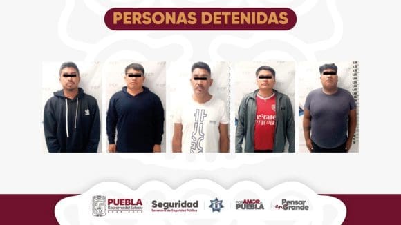 SSP Puebla desarticula grupo delictivo dedicado al robo de transporte de carga en Huejotzingo