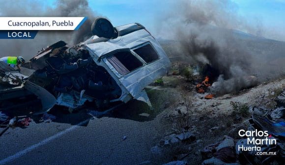 Choque múltiple en la Cuacnopalan-Oaxaca deja al menos 10 muertos