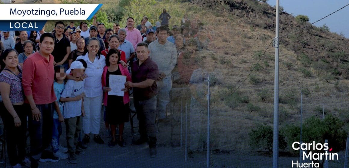 Amplían red eléctrica en Moyotzingo; benefician a más de 200 habitantes