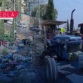Campesinos toman oficinas del SAT Angelópolis; exigen pago de subsidios atrasados