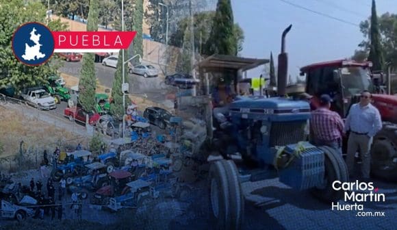 Campesinos toman oficinas del SAT Angelópolis; exigen pago de subsidios atrasados