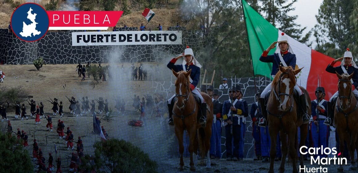 Con escenificación monumental, Puebla honra legado heroico de la Batalla del 5 Mayo