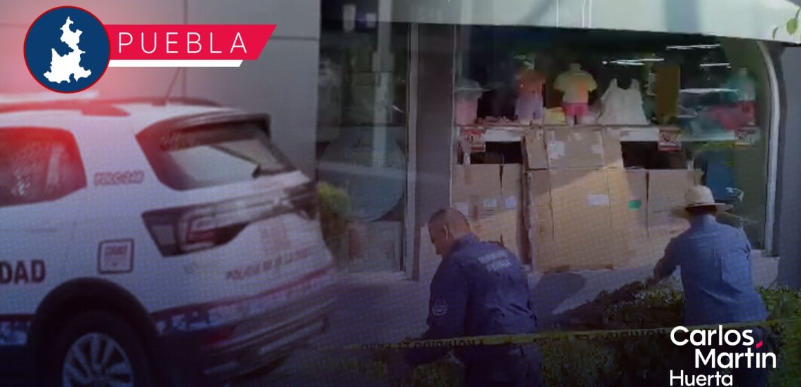 Dan cristalazo a tienda Baby Mink en Plaza Tolín