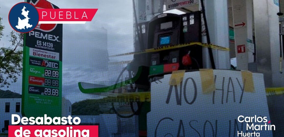 Desabasto de gasolina en Puebla: Pemex entrega el 35% del combustible programado