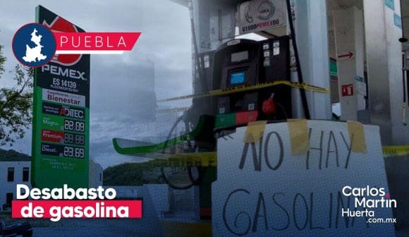 Desabasto de gasolina en Puebla: Pemex entrega el 35% del combustible programado