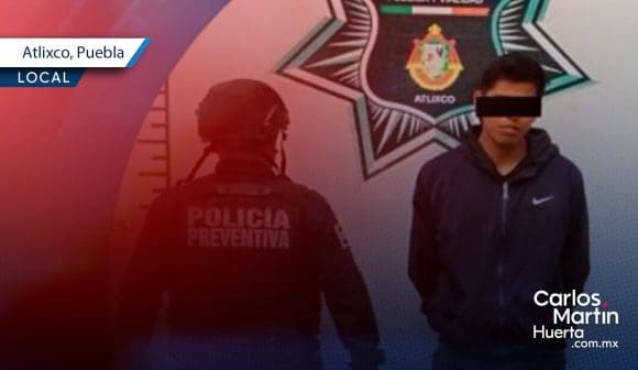 Detienen a sujeto con droga y arma de fuego en Atlixco