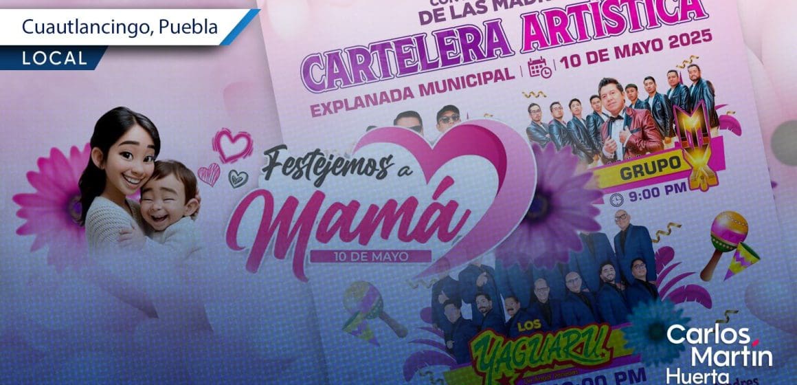 Cuautlancingo celebra a mamá en grande con Los Yaguarú en la Explanada Municipal