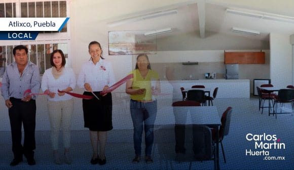 Entregan comedor escolar en primaria de Atlixco; beneficiará a 300 alumnos