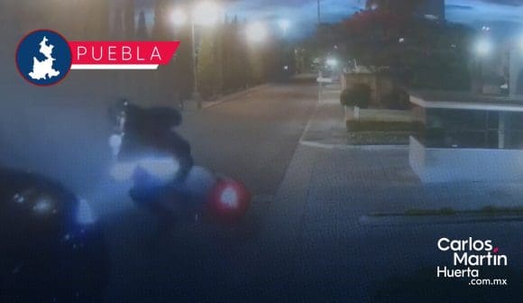 Montachoques en Puebla: Motociclista simula accidente en la zona de Angelópolis