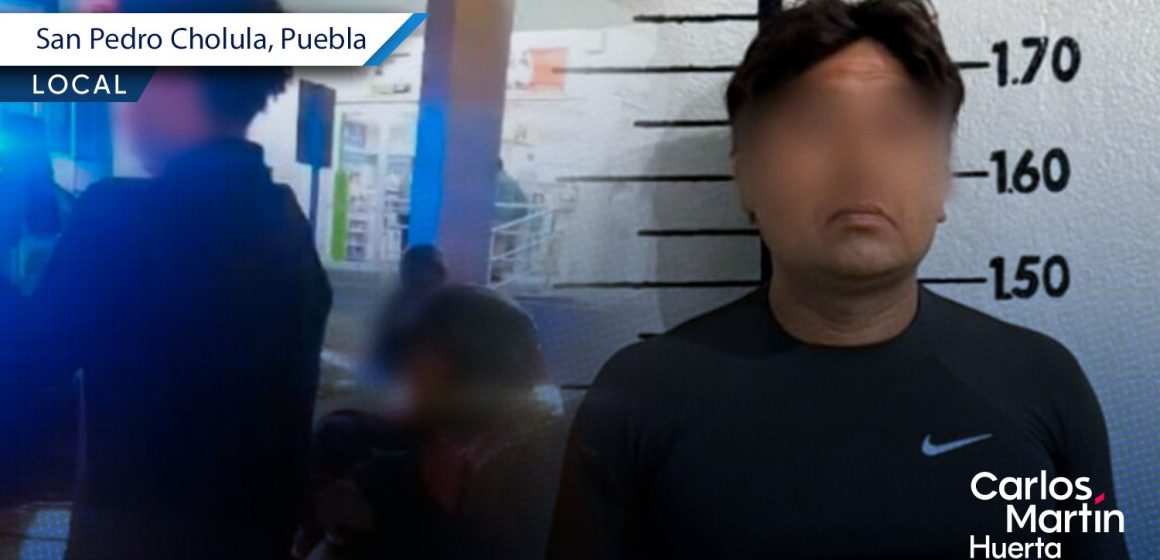 Detienen a motociclista por obstruir labores policiales en San Pedro Cholula
