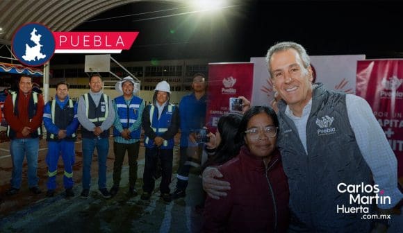 Puebla Brilla: Instalan 354 luminarias LED en Agua Santa para mejorar seguridad