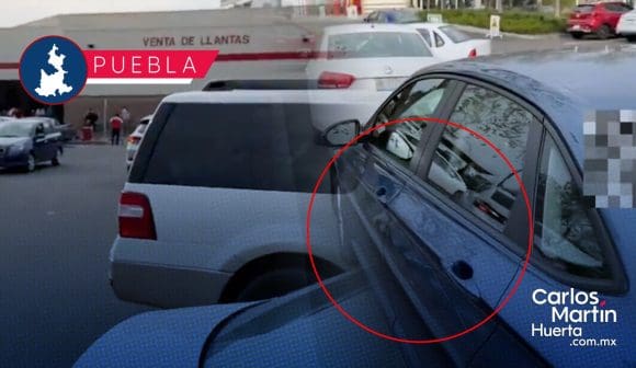 Rayan auto Costco Puebla Sujeto raya coche en estacionamiento de Costco Puebla tras disputa por lugar