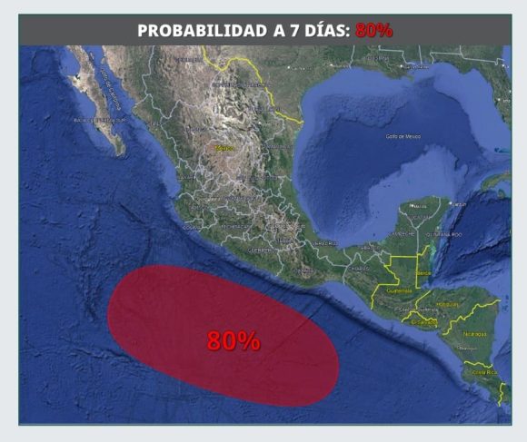Alerta en el Pacífico por posible formación de ciclón tropical