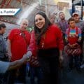 Tonantzin Fernández refuerza apoyo al Tianguis Xixitla en San Pedro Cholula