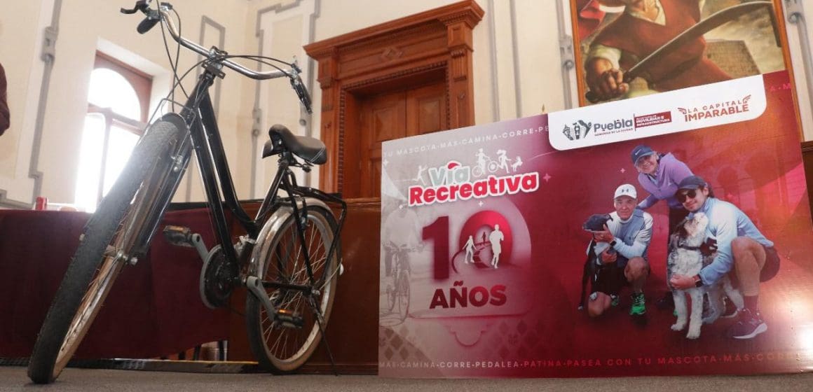 Vía recreativa en Puebla: “10 Año pedaleando juntos”
