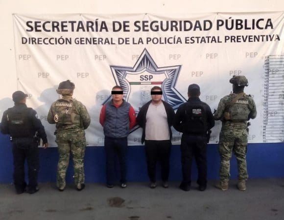 Detienen SSP y SEMAR a dos hombres por transportar gas LP ilegal