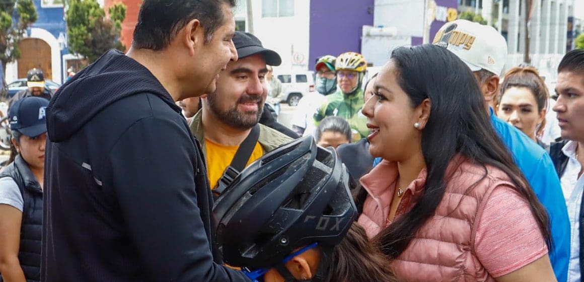Tonantzin Fernández participa con el gobernador Alejandro Armenta en el 10° aniversario de la Vía Recreativa
