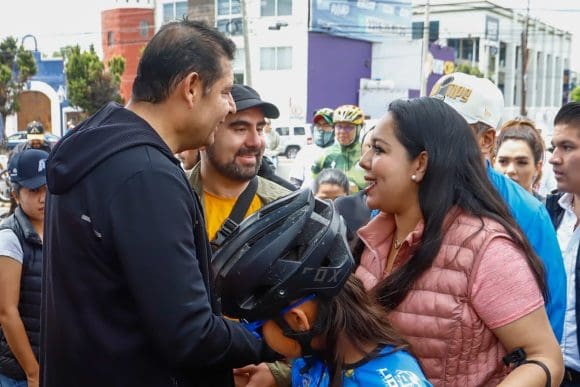 Tonantzin Fernández participa con el gobernador Alejandro Armenta en el 10° aniversario de la Vía Recreativa