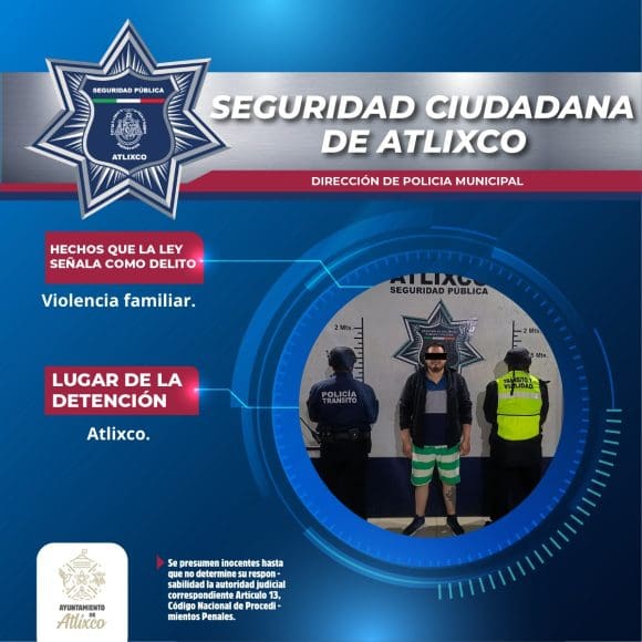 Patrulla Naranja de Atlixco actúa con firmeza ante caso de violencia familiar