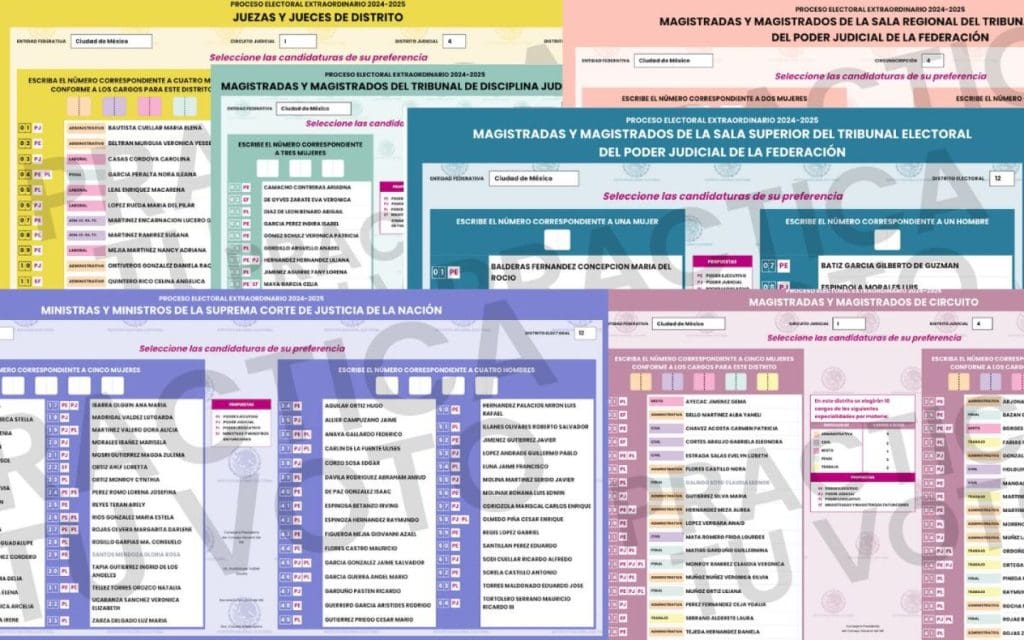 Elecciones judiciales 2025: ¿Cuántas boletas son y qué significa su color?