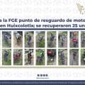 FGE desmantela punto de resguardo de motocicletas robadas en Huixcolotla; recuperan 25 unidades