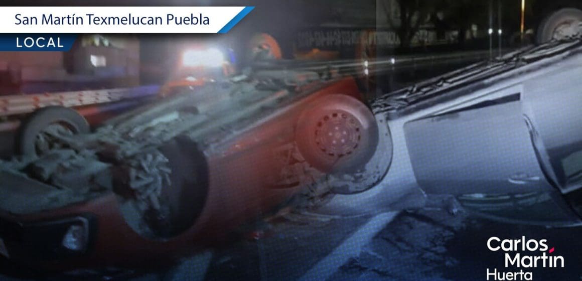Accidente en la autopista México-Puebla: Dos vehículos volcados y múltiples lesionados