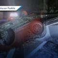 Accidente en la autopista México-Puebla: Dos vehículos volcados y múltiples lesionados