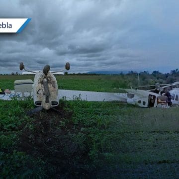 Aterrizaje de emergencia de avioneta en Huejotzingo: Dos heridos leves