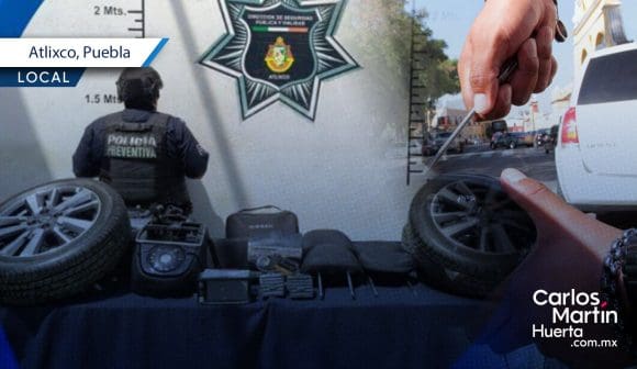 Policía de Atlixco frustra robo de autopartes mediante monitoreo