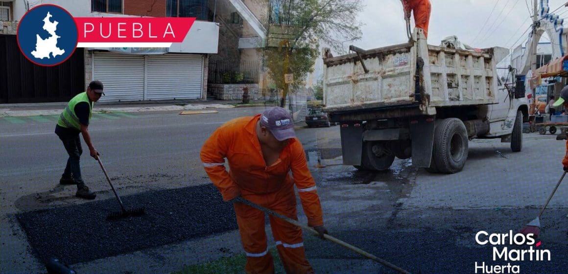 Bacheando Puebla avanza con el despliegue de 25 cuadrillas en la ciudad
