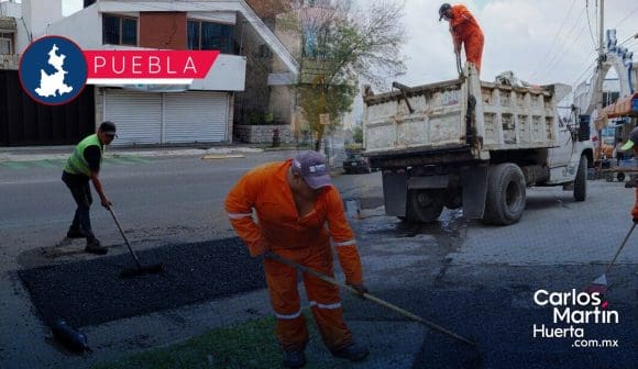 Bacheando Puebla avanza con el despliegue de 25 cuadrillas en la ciudad