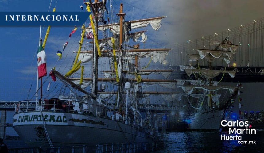 Buque Cuauhtémoc regresa a Nueva York tras pruebas en el mar